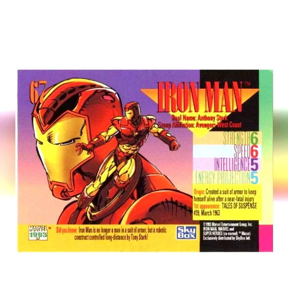 Ironman Trading Card🦸 Marvel Universe 🔥 - Picture 2 of 2